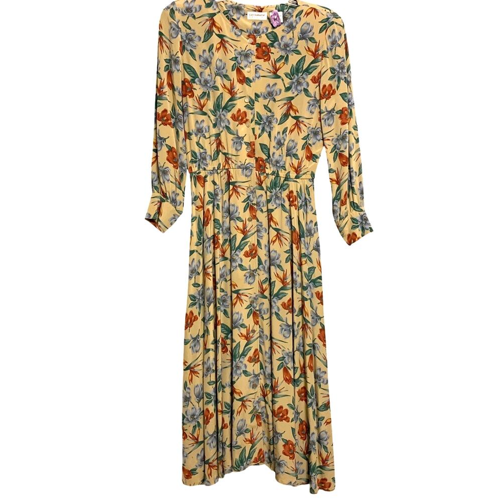 Vintage Liz Claiborne Floral Maxi Dress Size 12